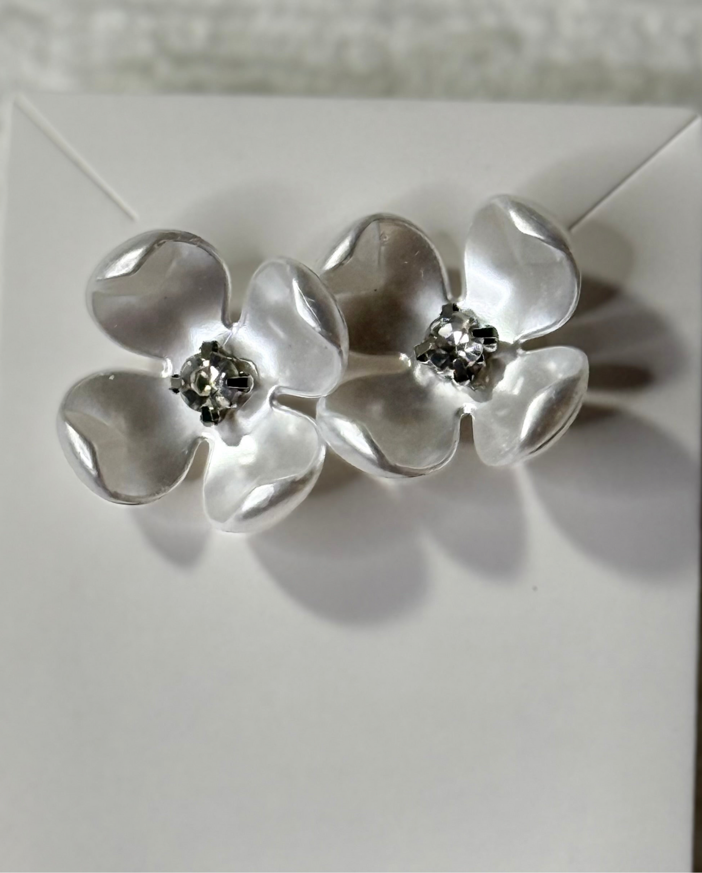 Sliver flower earrings