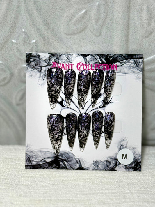 Purple lace stiletto