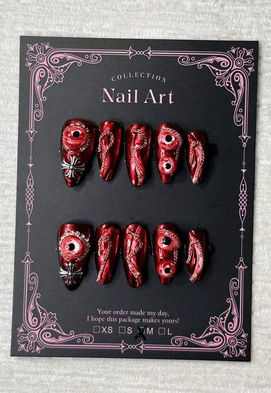 Red chrome eye ball