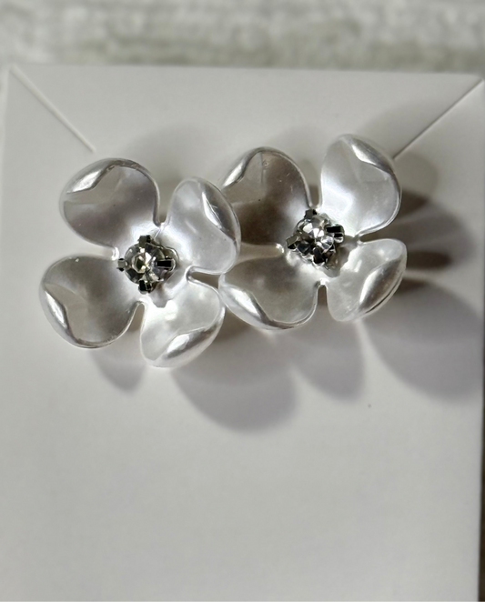 Sliver flower earrings